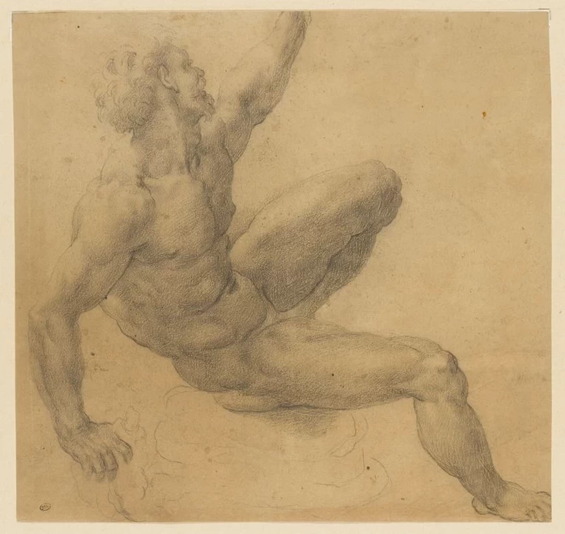 Uomo nudo seduto, di profilo - Museo del Louvre, Parigi